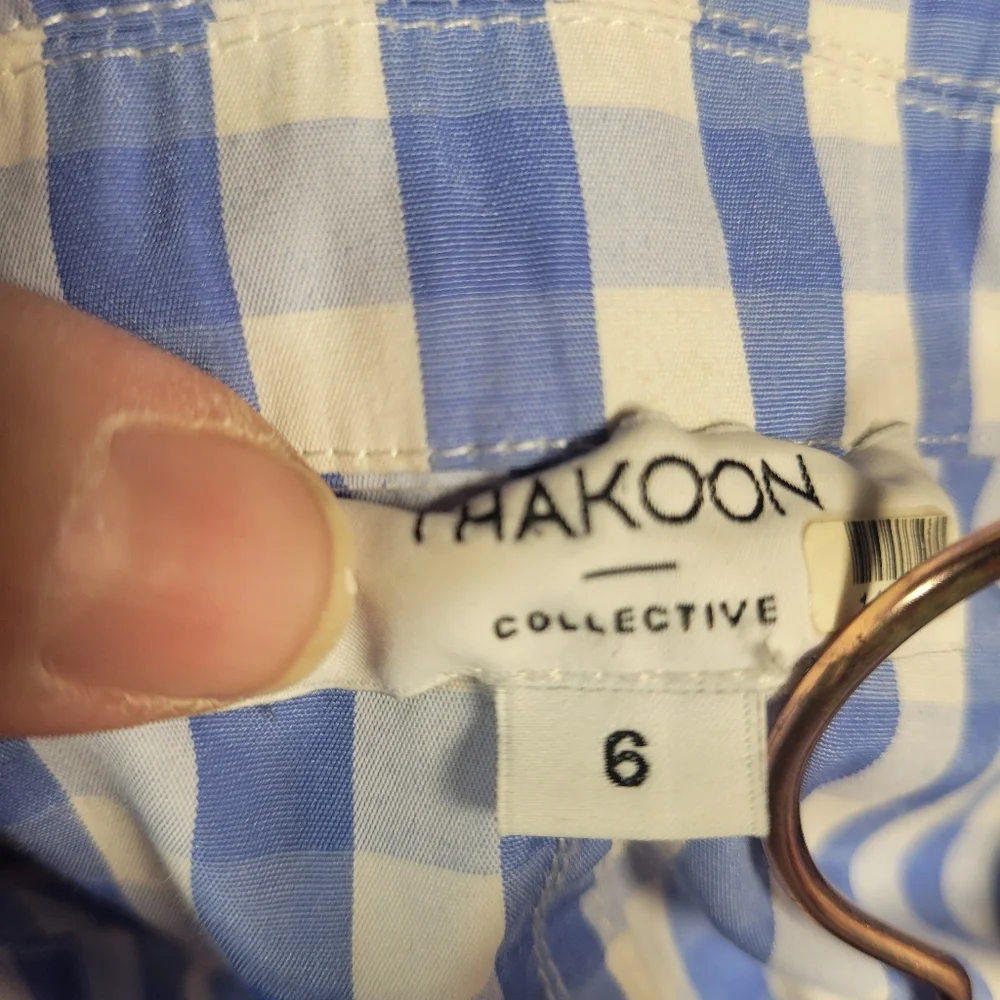 Thakoon Collective‎ Casual Blue Gingham summer/Spring Dress Size 6